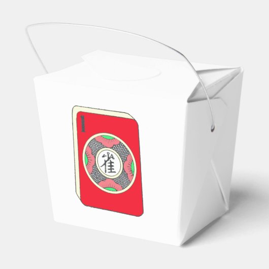 Mah Jongg One Dot Tegel Favor Box Bedankdoosjes (Achterkant)