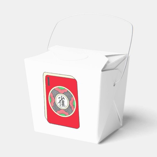 Mah Jongg One Dot Tegel Favor Box Bedankdoosjes (Voorkant Zijde)