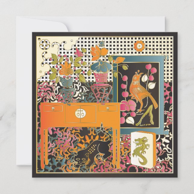 Mah Jongg Oranje Table (Voorkant)