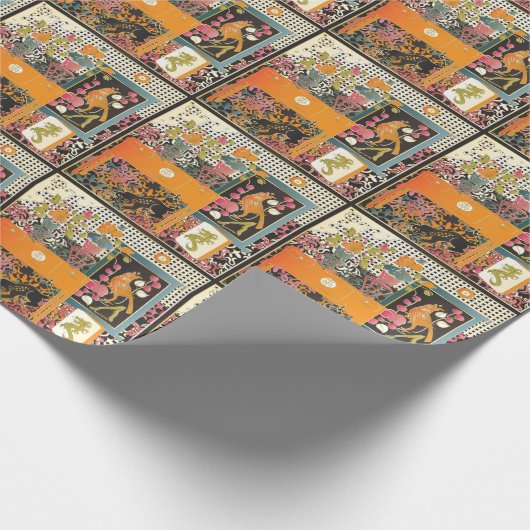 Mah Jongg Oranje Table Cadeaupapier (Hoek)