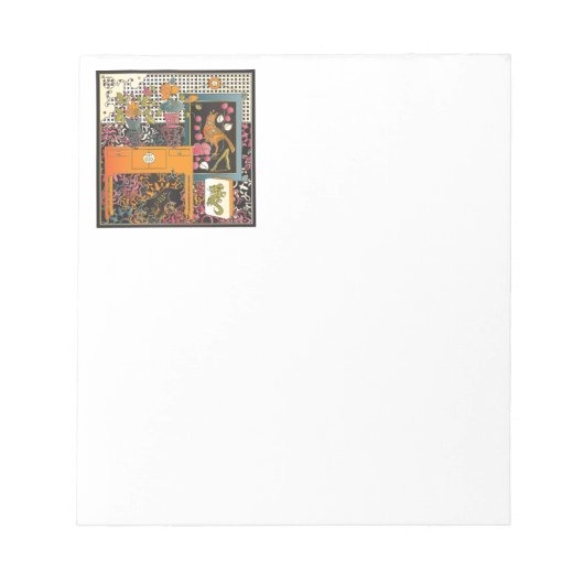 Mah Jongg Oranje Table Notitieblok (Voorkant)