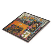 Mah Jongg Oranje Table Tegeltje (Zijkant)