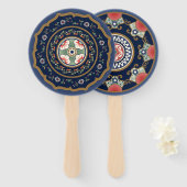 Mah Jongg Pattern Handwaaier (Voorkant en achterkant)