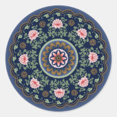 Mah Jongg Pattern Ronde Sticker (Voorkant)