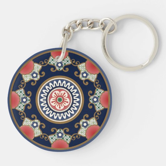 Mah Jongg Pattern Sleutelhanger (Achterkant)