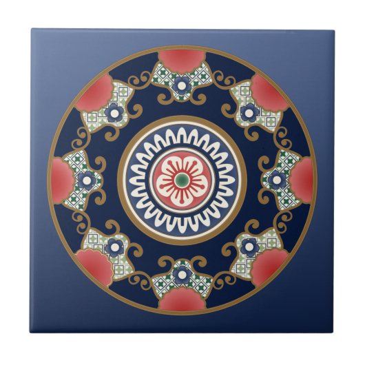 Mah Jongg Pattern Tegeltje (Voorkant)