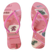 Mah Jongg Pink Tiles Teenslippers (Voetbed)