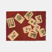 Mah Jongg Play Fleece Deken (Voorkant (Horizontaal))