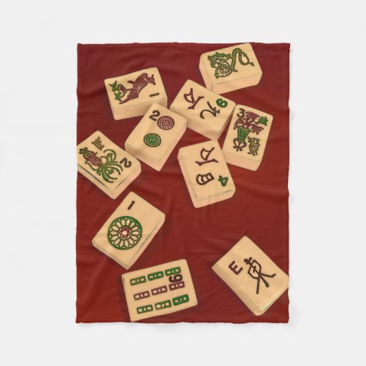 Mah Jongg Play Fleece Deken (Voorkant)
