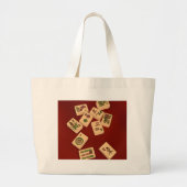 Mah Jongg Play Grote Tote Bag (Voorkant)
