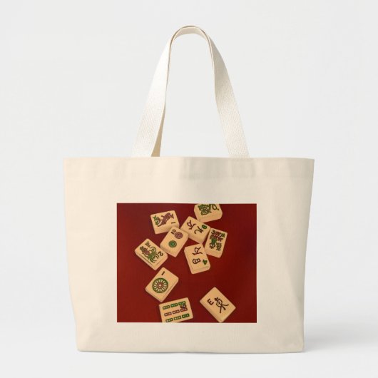Mah Jongg Play Grote Tote Bag (Voorkant)