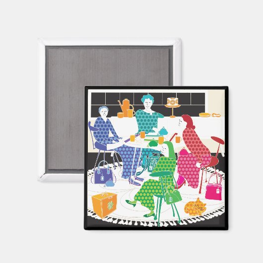 Mah Jongg Polka-Dots Magnet (Voorkant / Achterkant)