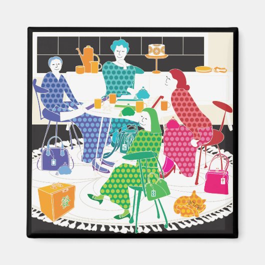 Mah Jongg Polka-Dots Magnet (Voorkant)