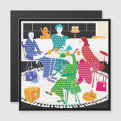 Mah Jongg Polka-Dots Magnet Card (Voorkant / Achterkant)