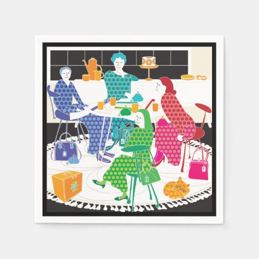 Mah Jongg Polka-Dots Napkins Servet (Voorkant)