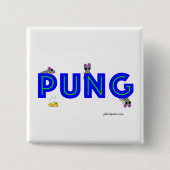 Mah Jongg Pung Pin Vierkante Button 5,1 Cm (Voorkant)