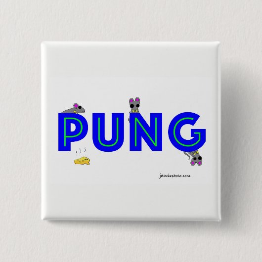 Mah Jongg Pung Pin Vierkante Button 5,1 Cm (Voorkant)