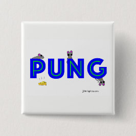 Mah Jongg Pung Pin Vierkante Button 5,1 Cm