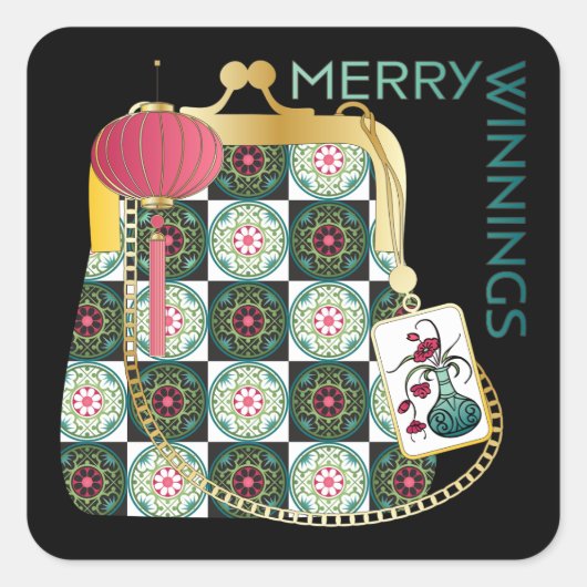 Mah Jongg Purse Vakantie Stickers (Voorkant)