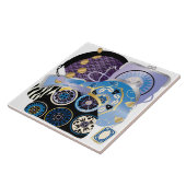 Mah Jongg Purses Blue Tile Tegeltje (Zijkant)