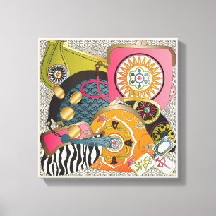 Mah Jongg Purses Canvas Afdruk