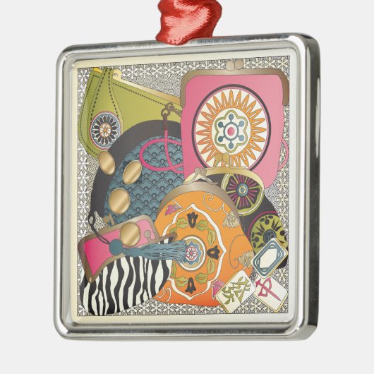 Mah Jongg Purses Metalen Ornament (Links)