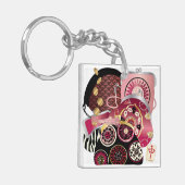 Mah Jongg Purses Red/Blue Sleutelhanger (Voorkant Links)