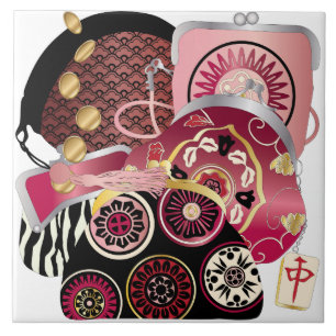 Mah Jongg Purses Red Tile Tegeltje