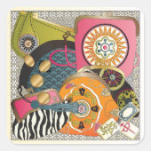 Mah Jongg Purses Vierkante Sticker (Voorkant)