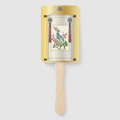 Mah Jongg Red Cabinet Fan Handwaaier (Achterkant)