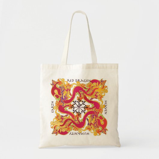 Mah Jongg Red Dragon Bag Tote Bag (Voorkant)
