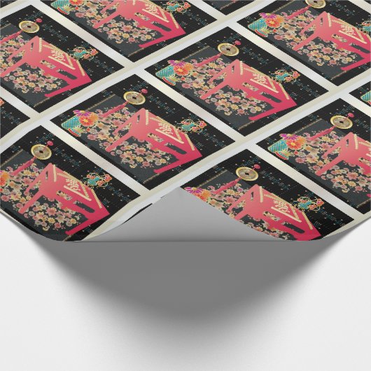 Mah Jongg Red Table Cadeaupapier (Hoek)