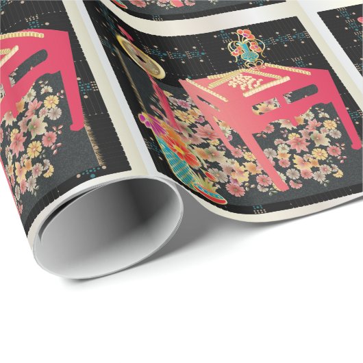 Mah Jongg Red Table Cadeaupapier (Rol Hoek)