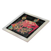 Mah Jongg Red Table Tegeltje (Zijkant)