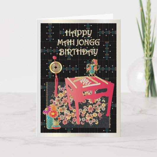 Mah Jongg rode tafel Kaart (Voorkant)