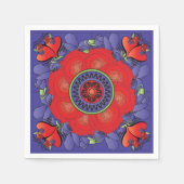 Mah Jongg Rozen servetten (Voorkant)