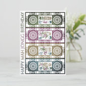 Mah Jongg Screen Birthday Kaart (Staand voorkant)