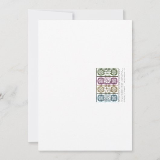 Mah Jongg Screen Birthday Kaart (Achterkant)