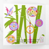 Mah Jongg Seasons Birthday Drieluik Kaart (Binnenzijde eerst)