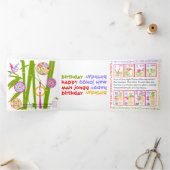 Mah Jongg Seasons Birthday Drieluik Kaart (Binnen)