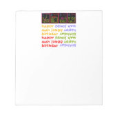 Mah Jongg Seasons Birthday Notitieblok (Voorkant)