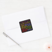 Mah Jongg Seasons Birthday Vierkante Sticker (Envelop)