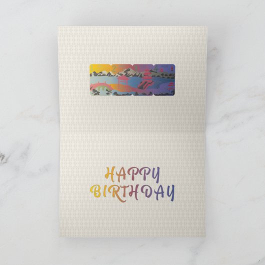 Mah Jongg Seizoenen Verjaardag Kaart (Binnen)