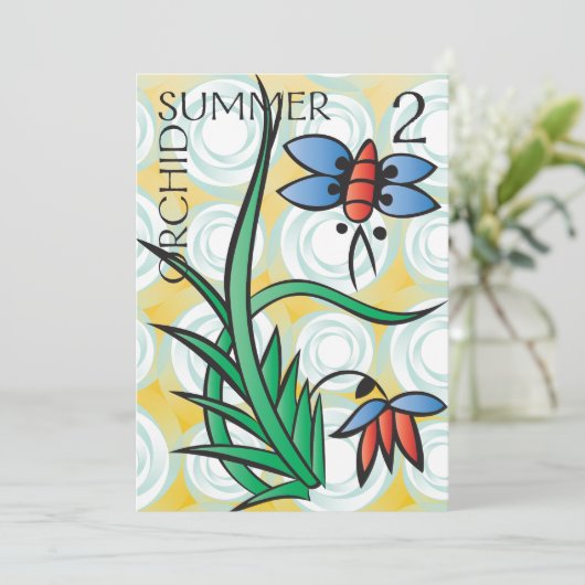 Mah Jongg Seizoenen Zomer Platte Kaart (Staand voorkant)