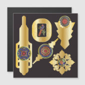 Mah Jongg Sieraden Magnet Kaart (Voorkant / Achterkant)