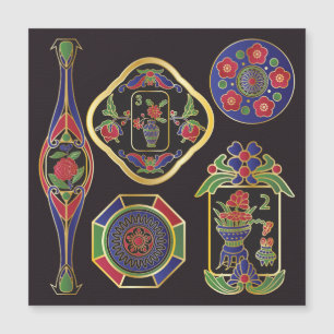 Mah Jongg Sieraden Magnet Kaart