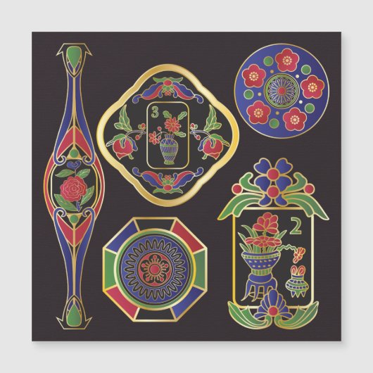 Mah Jongg Sieraden Magnet Kaart (Voorkant)