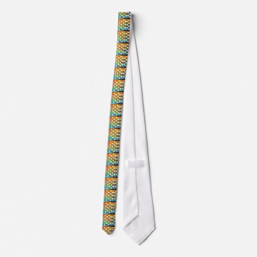 Mah Jongg Small Tegels Necktie Stropdas (Achterkant)