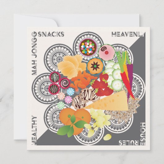 Mah Jongg Snacks Flat Kaart (Voorkant)