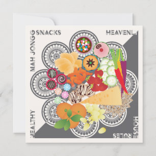 Mah Jongg Snacks Flat Kaart